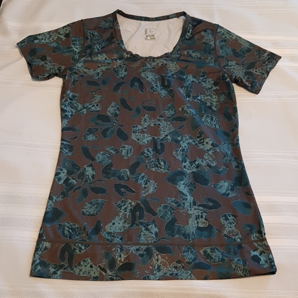 Burton women's size Small DryRide shirt, dark teal & olive, EUC